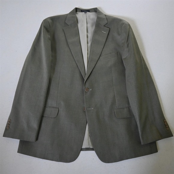 Jos. A Bank 46R Green 1905 Silk Wool Mens Blazer Suit Jacket Sport Coat